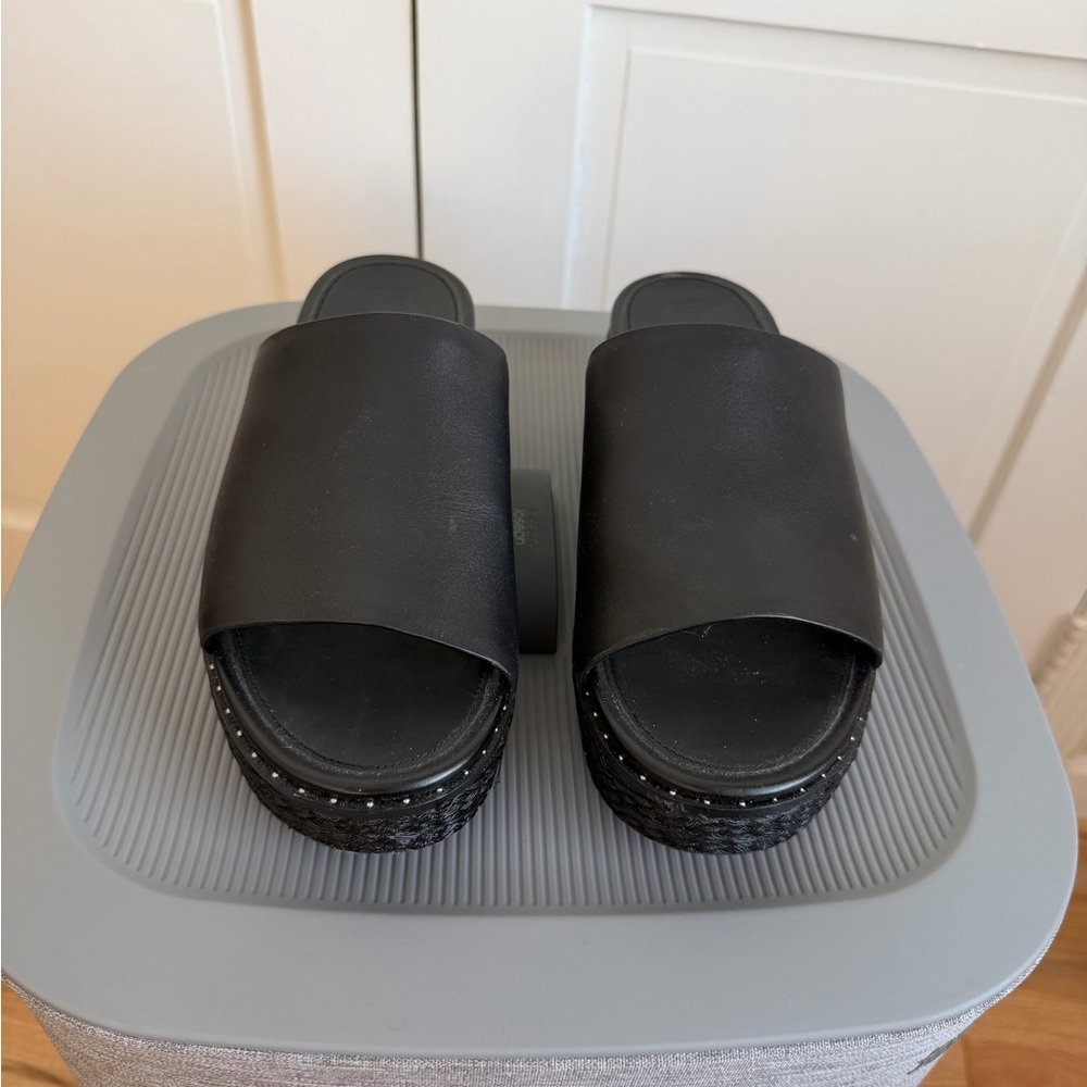 Fitflop Eloise Espadrille Black Slide Sandals